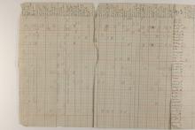 1912-13 Tarkhan, el-Riqqa, Memphis Distribution grid PMA/WFP1/D/21/1.1