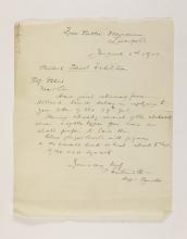 1912-13 Tarkhan, el-Riqqa, Memphis Correspondence PMA/WFP1/D/21/22.1