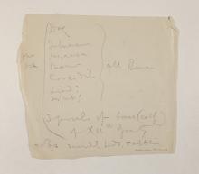 1919-21 Sedment, Lahun Object list PMA/WFP1/D/24/14.1