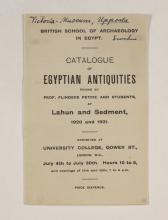 1919-21 Sedment, Lahun Exhibition catalogue PMA/WFP1/D/24/48.1