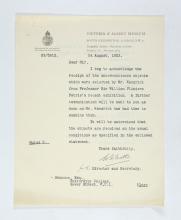 1922-23 Qau el-Kebir Receipt from institution  PMA/WFP1/D/26/42.1