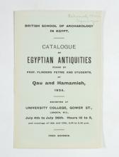 1923-24 Qau el-Kebir, Hemamieh Exhibition catalogue PMA/WFP1/D/27/30.1