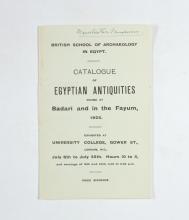 1924-25 Badari, Faiyum Exhibition catalogue PMA/WFP1/D/28/31.1